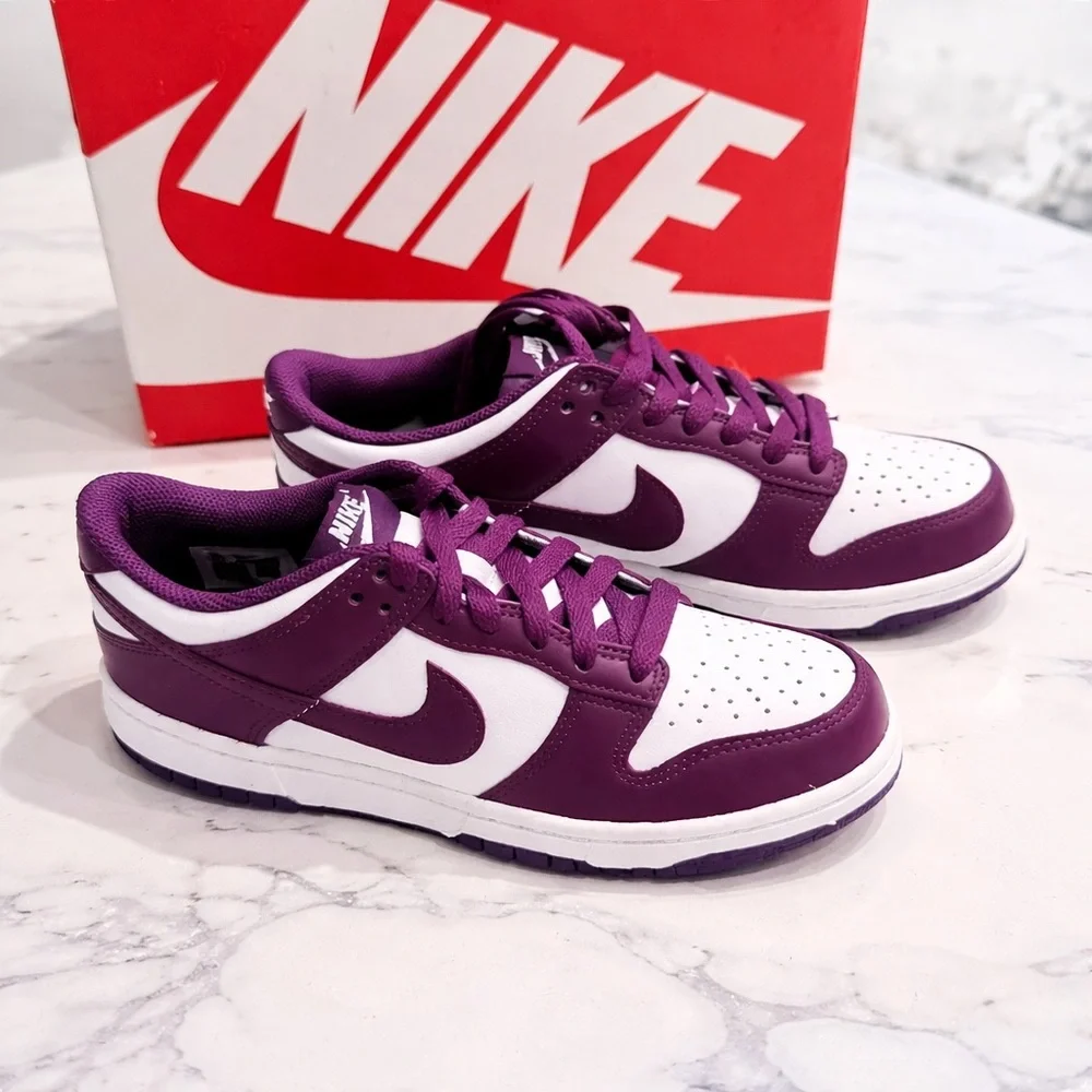 Nike Dunk Low Plum Purple White GS Youth 5 Women 6.5